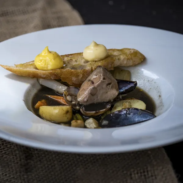 Assiette d'un plat gastronomique